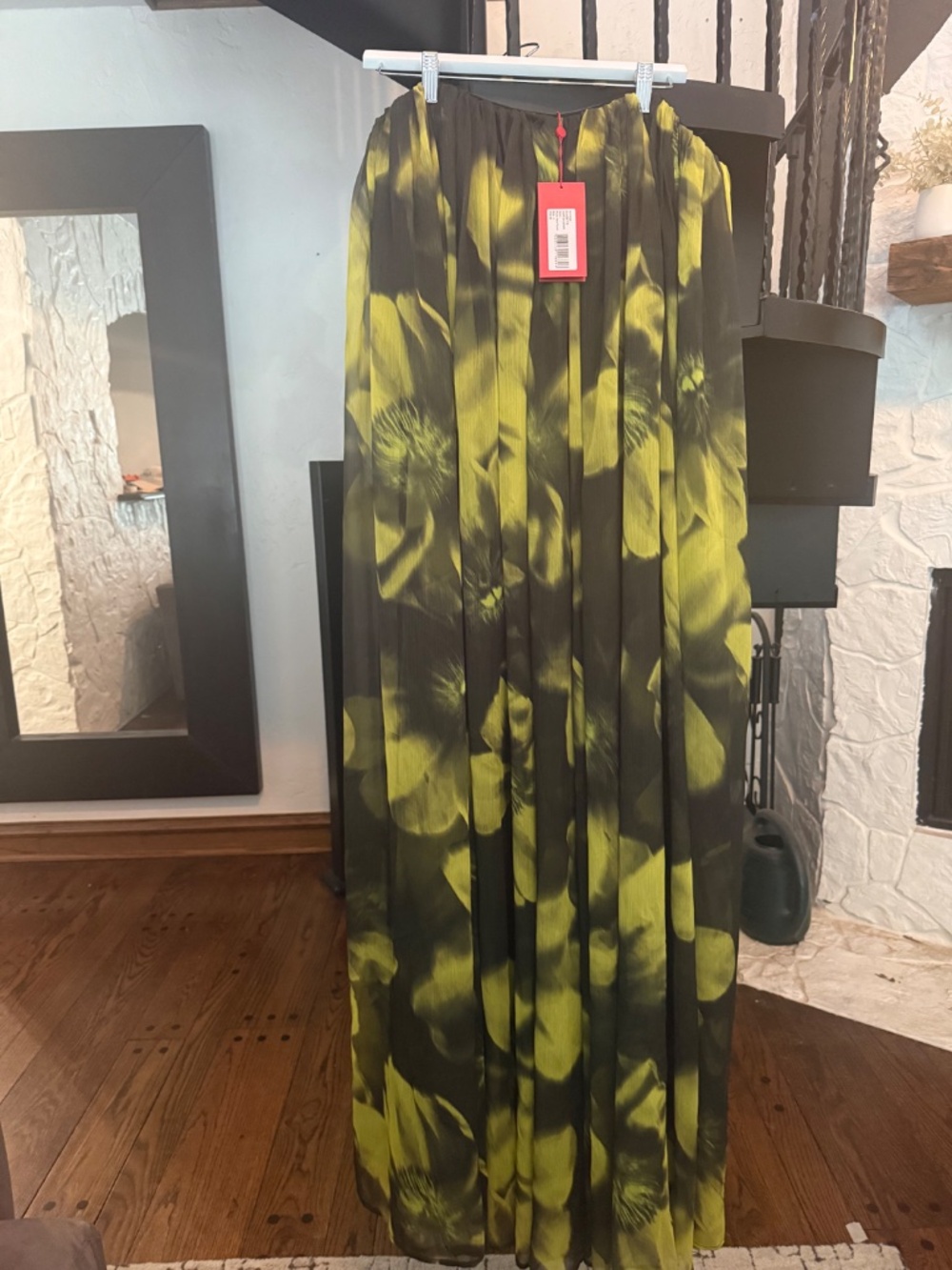 Halston Claudette Strapless Floral-Print Trapeze Gown - Picture 4 of 5